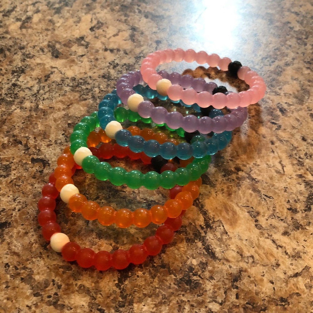 clear colored Lokai bracelet pack of 6